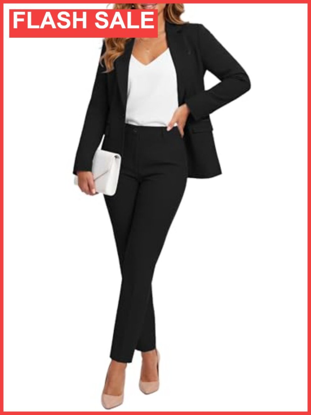 Womens 2 Piece Suit Set Slim Fit Blazer Pants Work Outfits